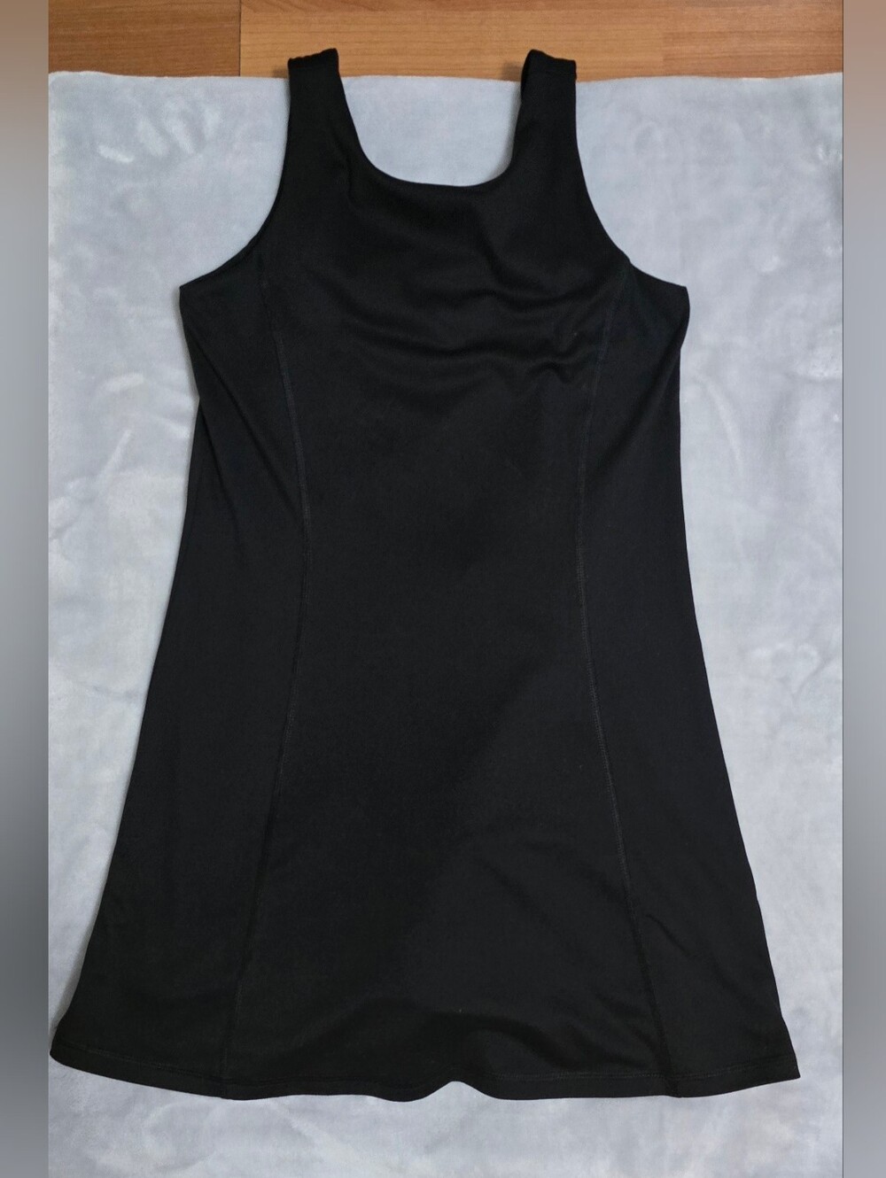Classic Youth Atlhetic Black Tank Dress With Built In Shorts